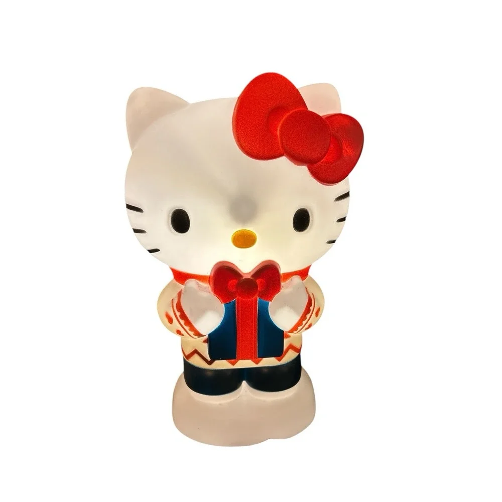 Hello Kitty Plastic Blow Mold Christmas Table Top Light 12 Inchedls‎ Tall